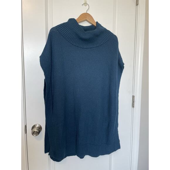 Matilda Jane M Poncho Sweater Forged Ahead Cowl Neck Oversized Boho Western Knit - Picture 2 of 11